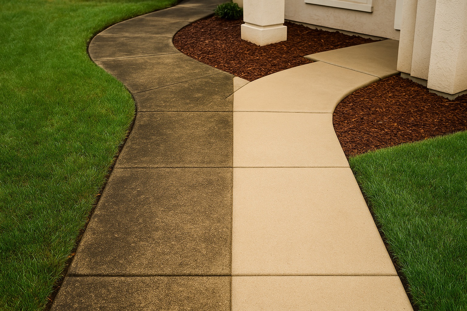 pressure washing driveway